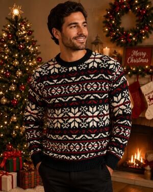Embassy Row Vintage 100% Cotton Grandpacore Chunky Knit Sweater Size Large